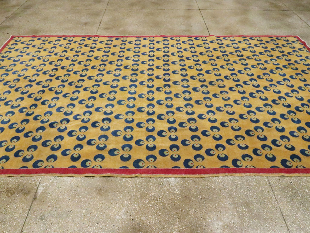Vintage Turkish Deco Large Gallery Carpet, No.29630 - Galerie Shabab