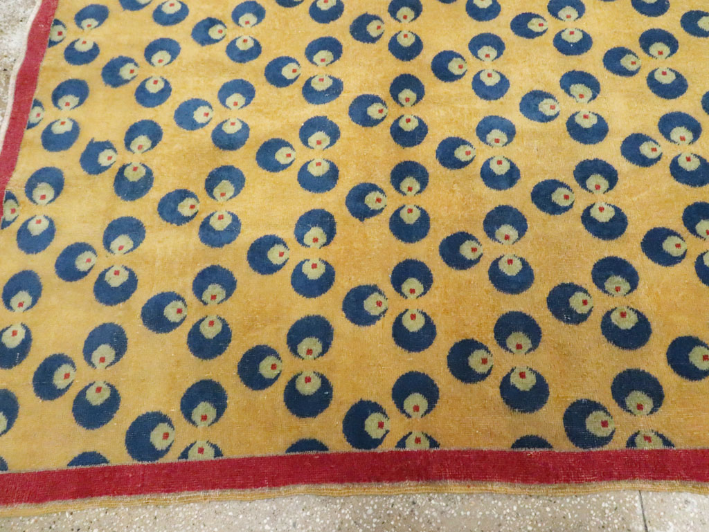 Vintage Turkish Deco Large Gallery Carpet, No.29630 - Galerie Shabab