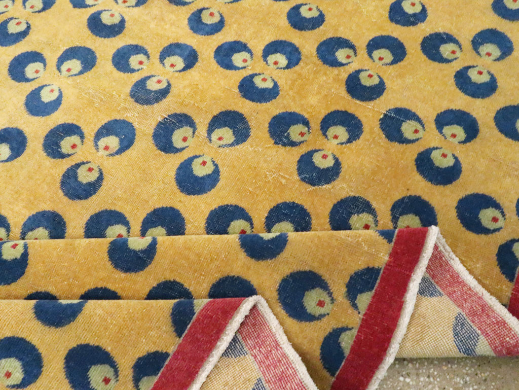 Vintage Turkish Deco Large Gallery Carpet, No.29630 - Galerie Shabab