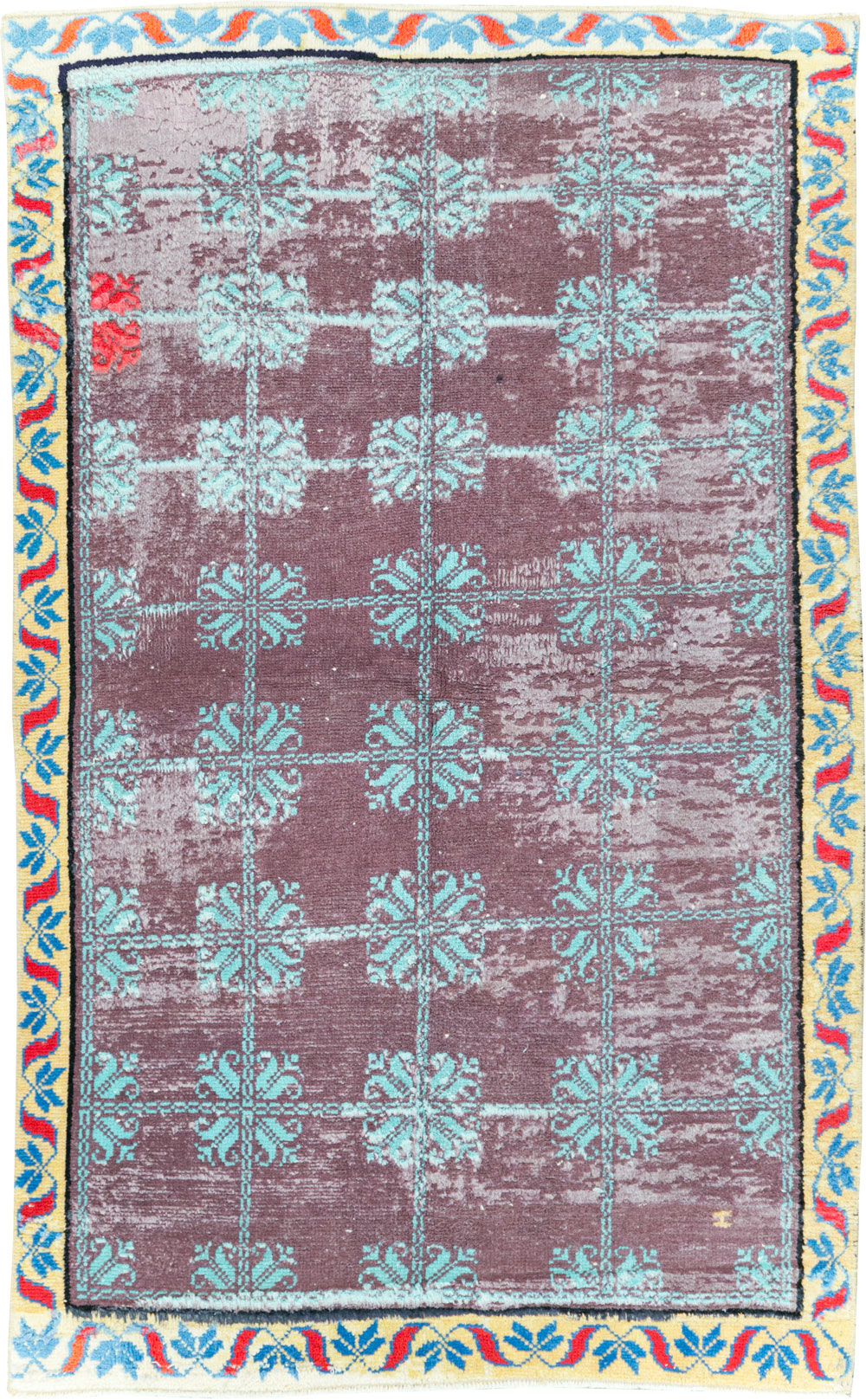 Vintage Cotton Agra Rug, No.29631 - Galerie Shabab