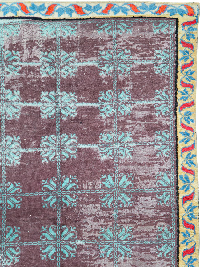 Vintage Cotton Agra Rug, No.29631 - Galerie Shabab