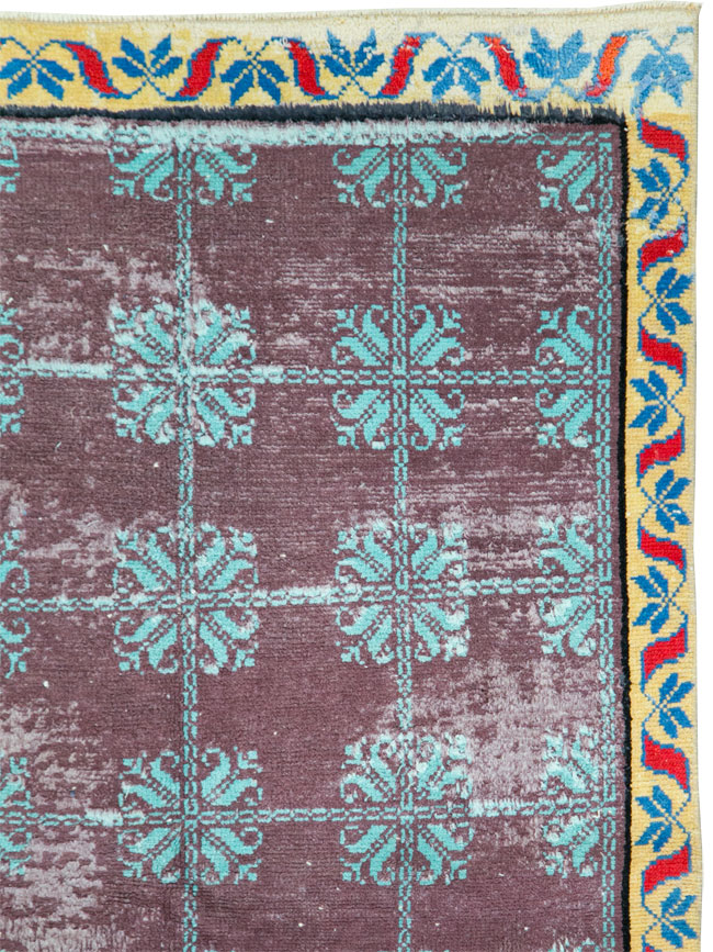 Vintage Cotton Agra Rug, No.29631 - Galerie Shabab