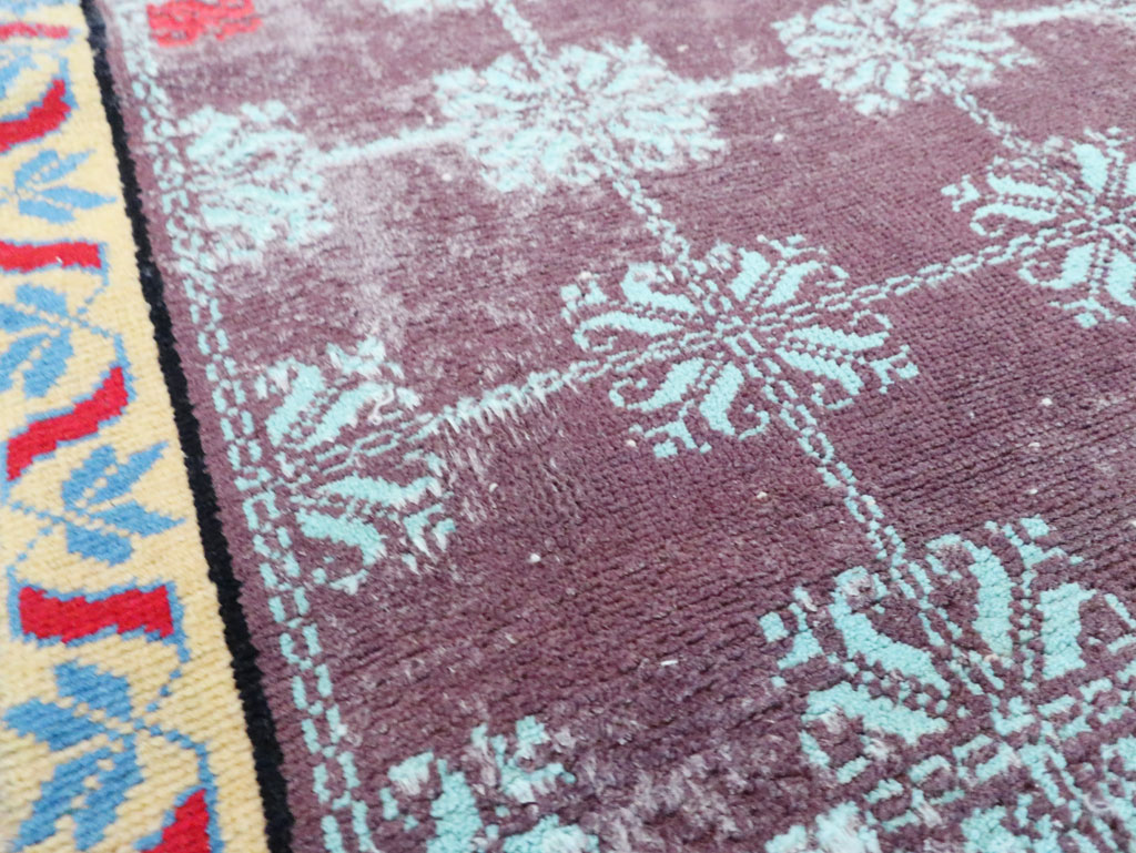 Vintage Cotton Agra Rug, No.29631 - Galerie Shabab