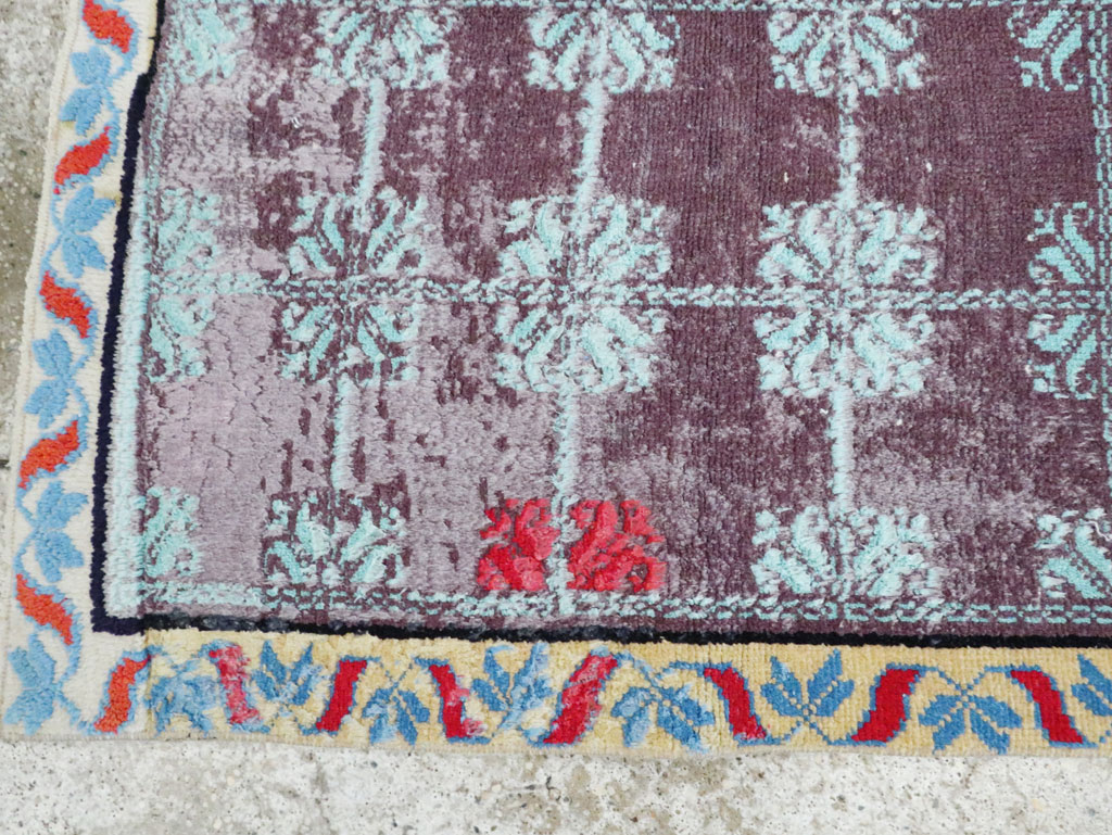 Vintage Cotton Agra Rug, No.29631 - Galerie Shabab