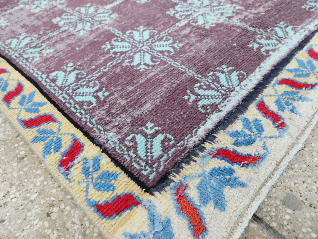 Vintage Cotton Agra Rug, No.29631 - Galerie Shabab