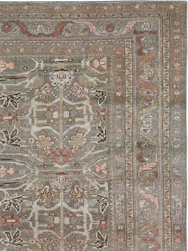 Antique Persian Bidjar Accent Carpet, No.29638 - Galerie Shabab
