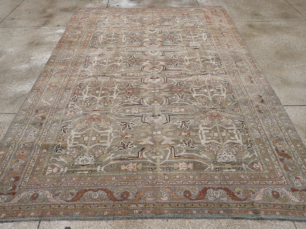 Antique Persian Bidjar Accent Carpet, No.29638 - Galerie Shabab