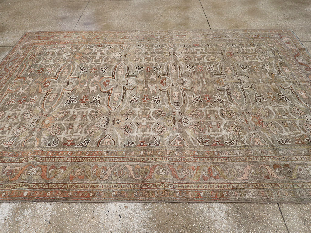 Antique Persian Bidjar Accent Carpet, No.29638 - Galerie Shabab