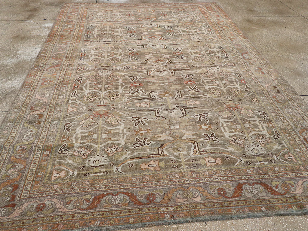 Antique Persian Bidjar Accent Carpet, No.29638 - Galerie Shabab