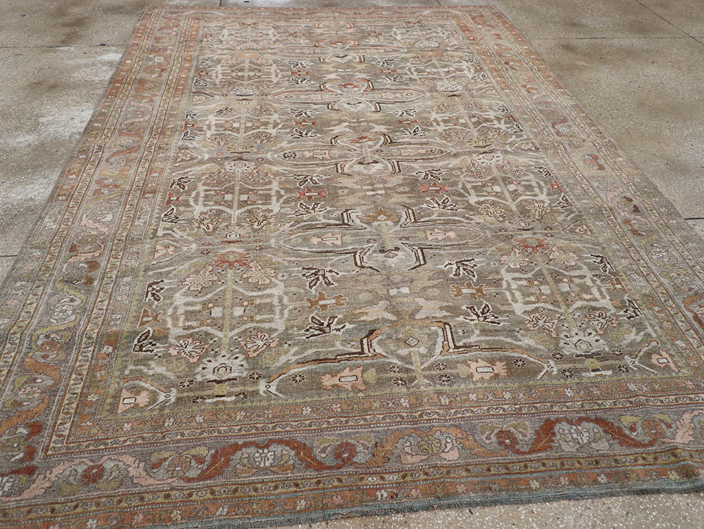 Antique Persian Bidjar Accent Carpet, No.29638 - Galerie Shabab