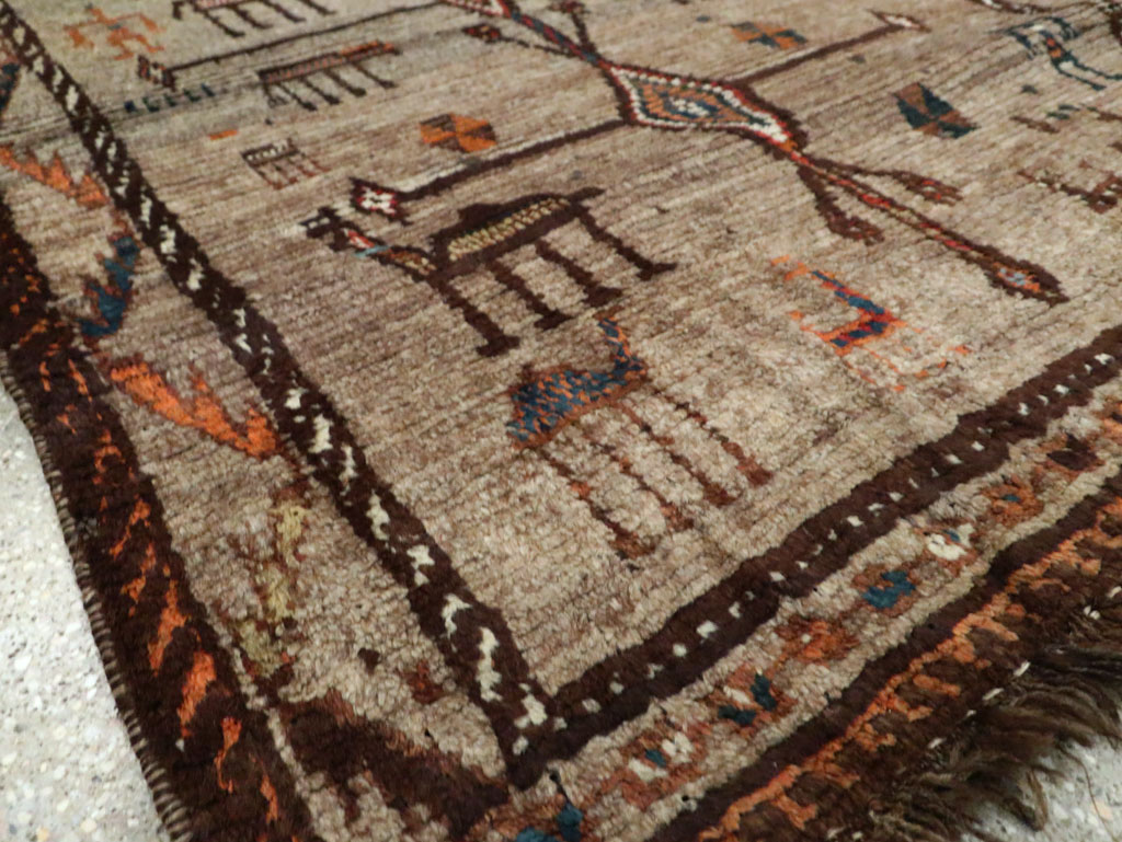Vintage Persian Gabbeh Pictorial Rug, No.29640 - Galerie Shabab