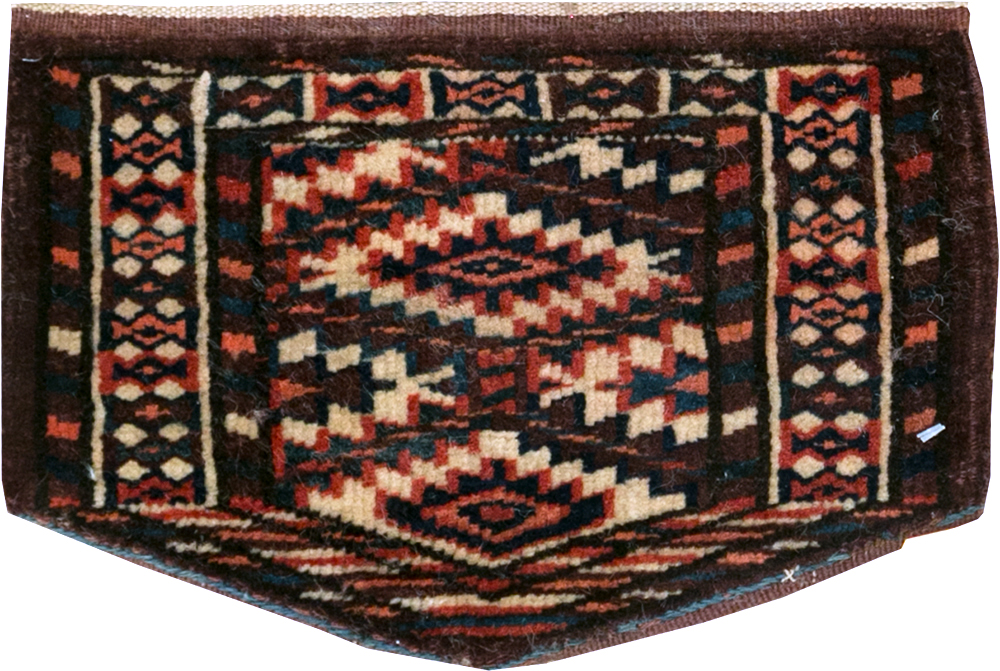 Vintage Central Asian Yamoud Turkoman Throw Rug (Pair: 1 of 2), No.29641 - Galerie Shabab