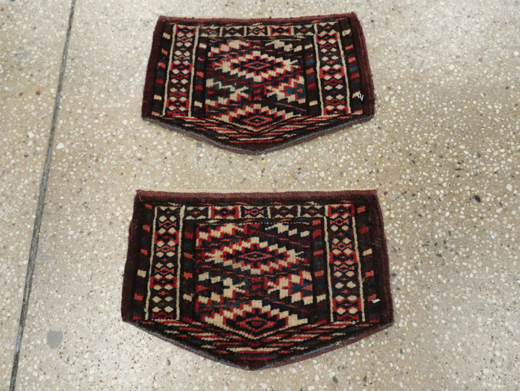 Vintage Central Asian Yamoud Turkoman Throw Rug (Pair: 1 of 2), No.29641 - Galerie Shabab