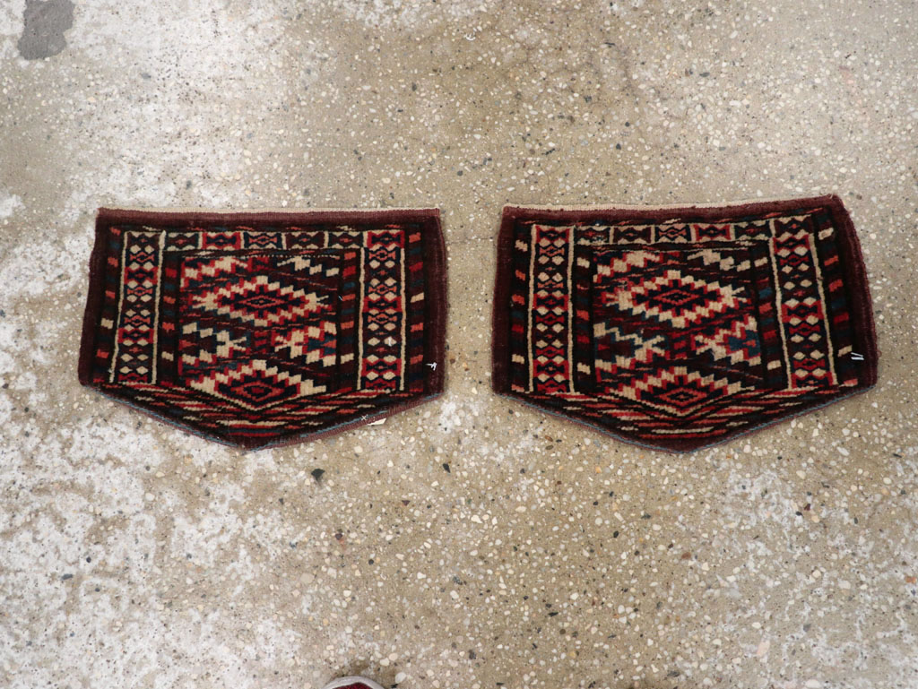 Vintage Central Asian Yamoud Turkoman Throw Rug (Pair: 1 of 2), No.29641 - Galerie Shabab