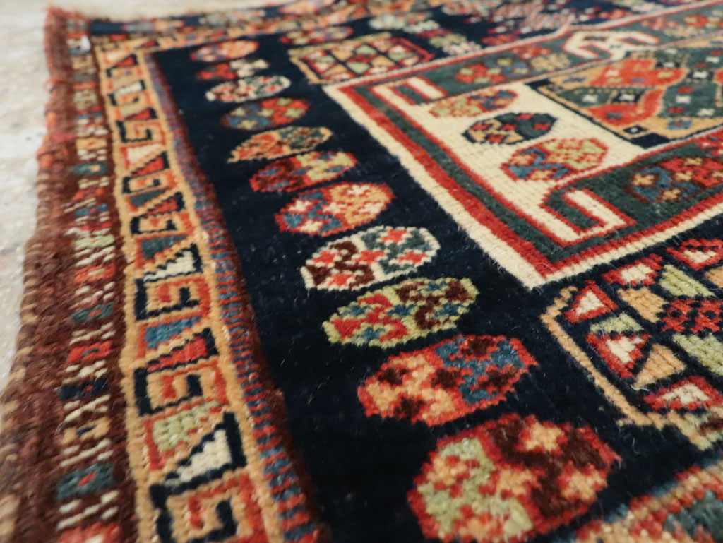 Antique Persian Khamseh Throw Rug, No.29644 - Galerie Shabab