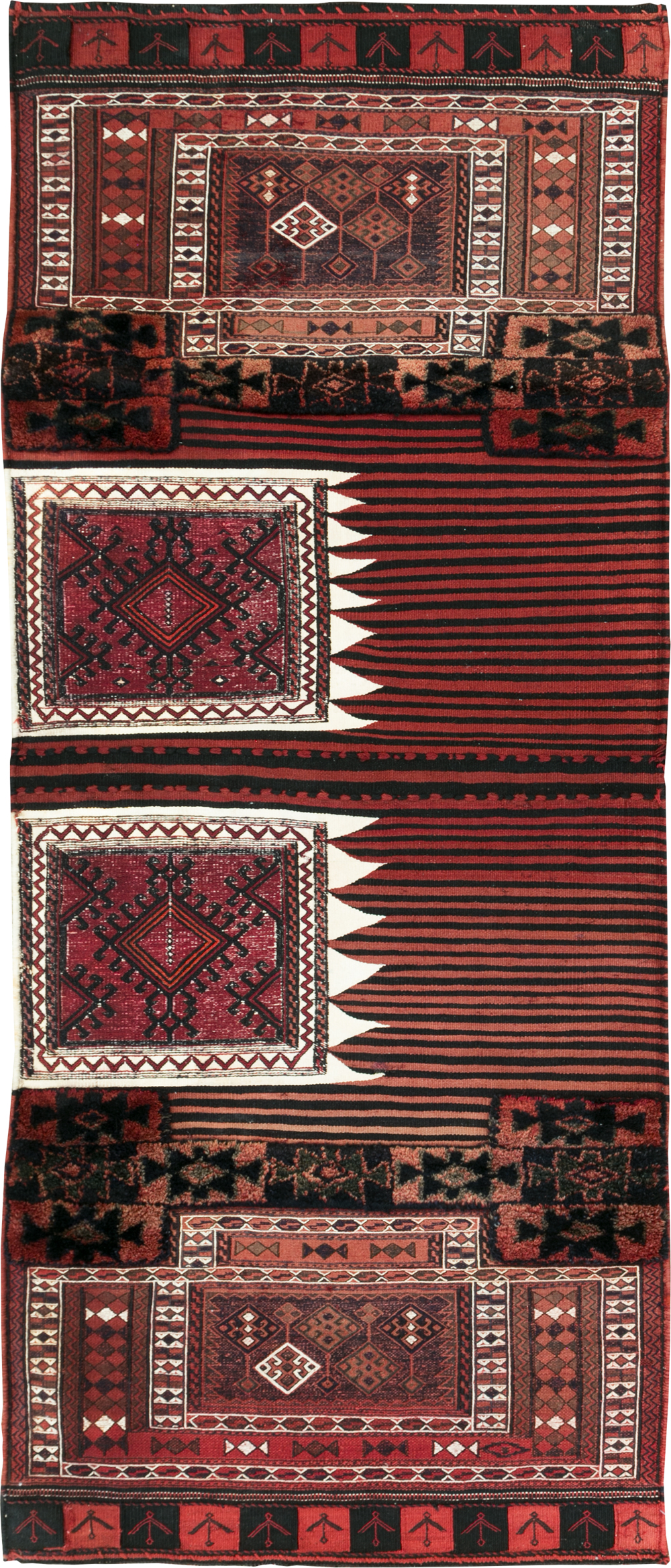 Vintage Persian Chaharmahal Bakhtiari Tacheh Flatweave Kilim , No.29648 - Galerie Shabab