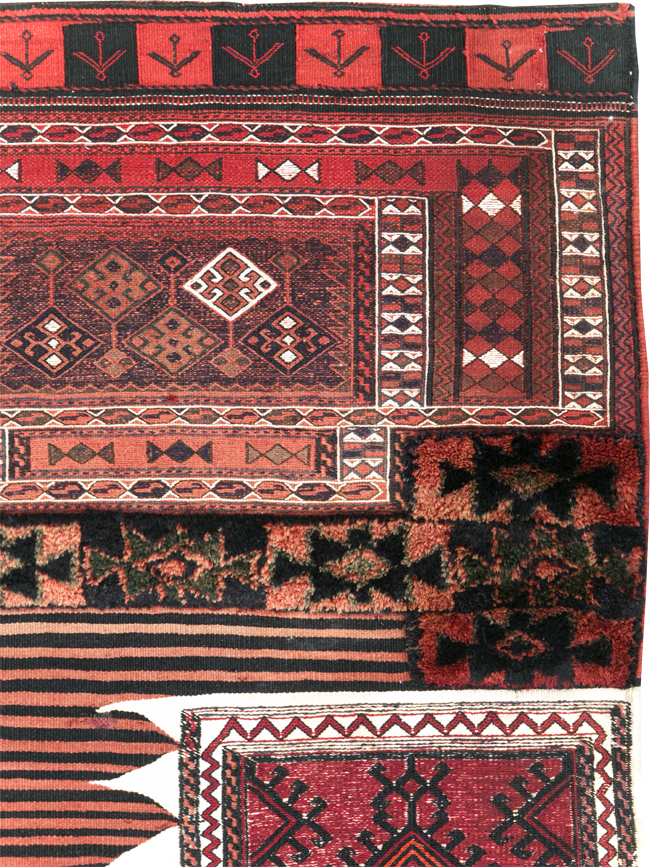 Vintage Persian Chaharmahal Bakhtiari Tacheh Flatweave Kilim , No.29648 - Galerie Shabab