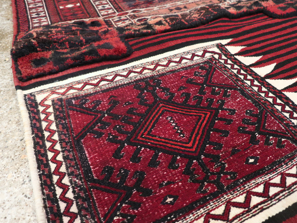 Vintage Persian Chaharmahal Bakhtiari Tacheh Flatweave Kilim , No.29648 - Galerie Shabab