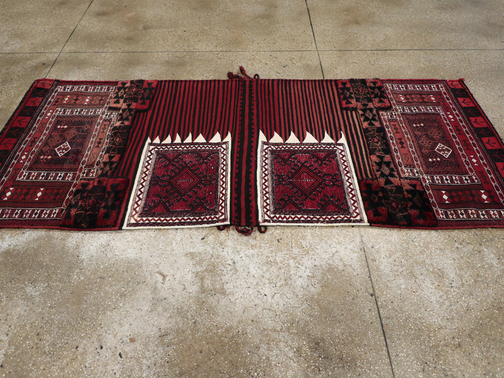Vintage Persian Chaharmahal Bakhtiari Tacheh Flatweave Kilim , No.29648 - Galerie Shabab