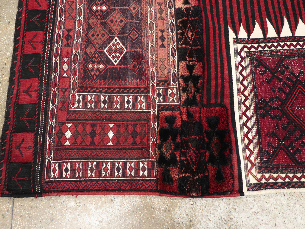 Vintage Persian Chaharmahal Bakhtiari Tacheh Flatweave Kilim , No.29648 - Galerie Shabab