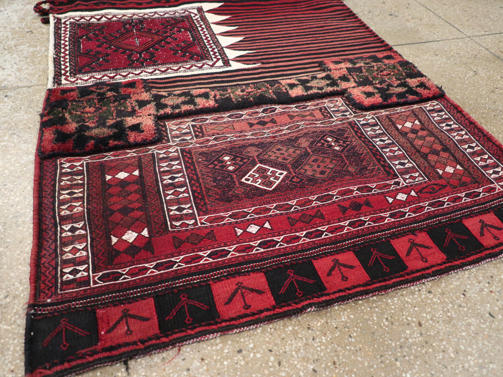 Vintage Persian Chaharmahal Bakhtiari Tacheh Flatweave Kilim , No.29648 - Galerie Shabab