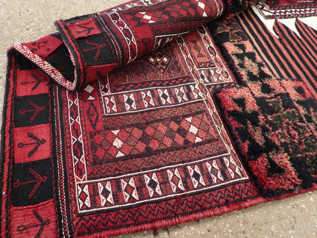 Vintage Persian Chaharmahal Bakhtiari Tacheh Flatweave Kilim , No.29648 - Galerie Shabab