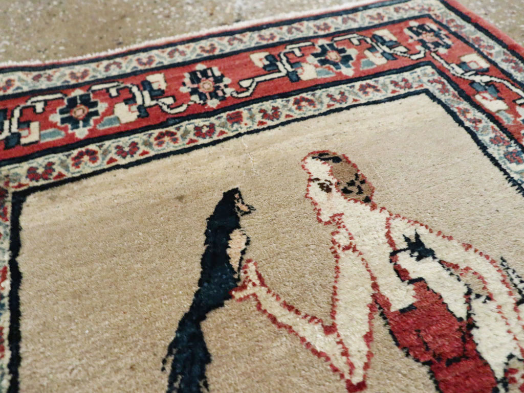 Antique Perisan Tabriz Pictorial Rug, No.29649 - Galerie Shabab