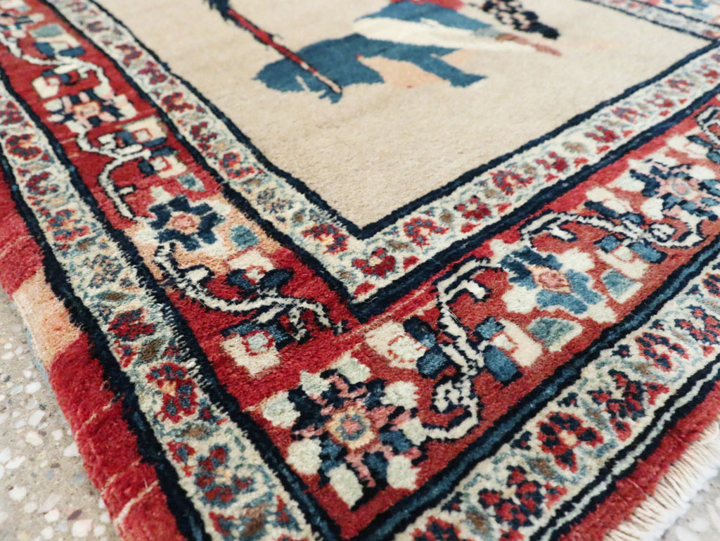Antique Perisan Tabriz Pictorial Rug, No.29649 - Galerie Shabab