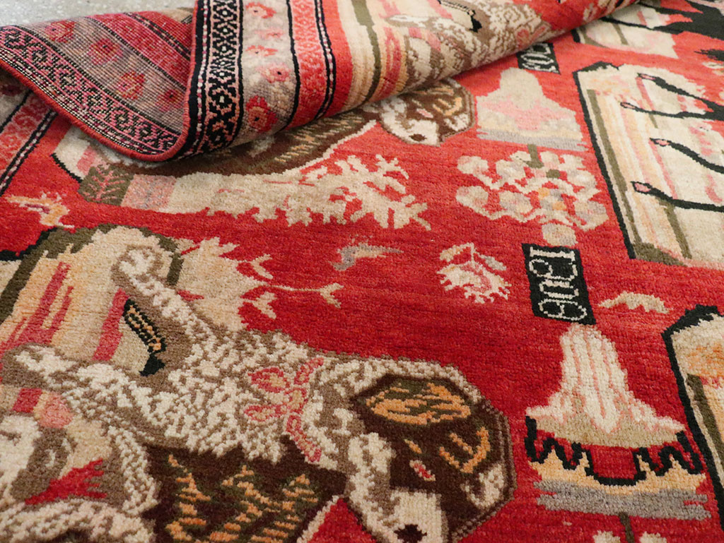 Vintage Pictorial Karabagh Rug, No.29651 - Galerie Shabab