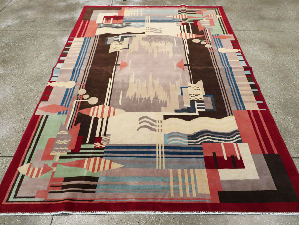 Vintage Art Deco Carpet, No.29656 - Galerie Shabab