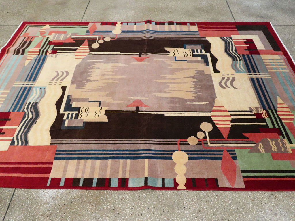 Vintage Art Deco Carpet, No.29656 - Galerie Shabab