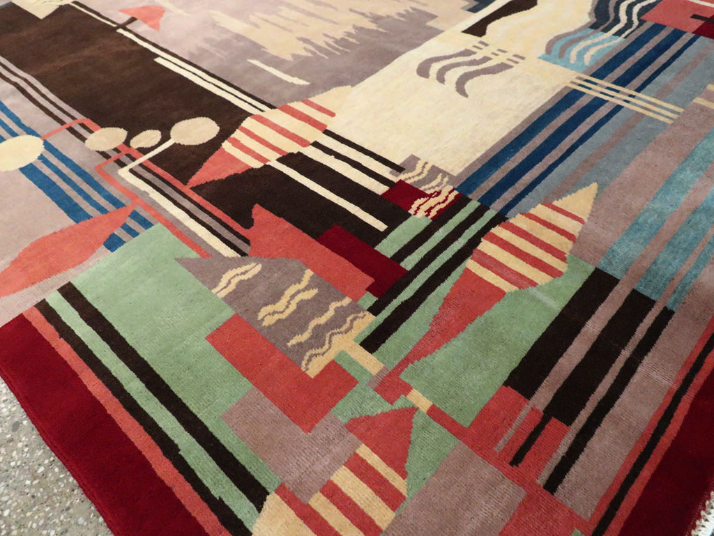 Vintage Art Deco Carpet, No.29656 - Galerie Shabab