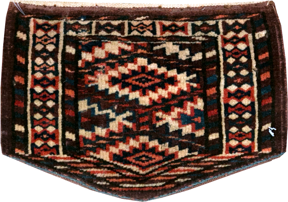 Vintage Central Asian Yamoud Turkoman Throw Rug (Pair: 2 of 2), No.29663 - Galerie Shabab