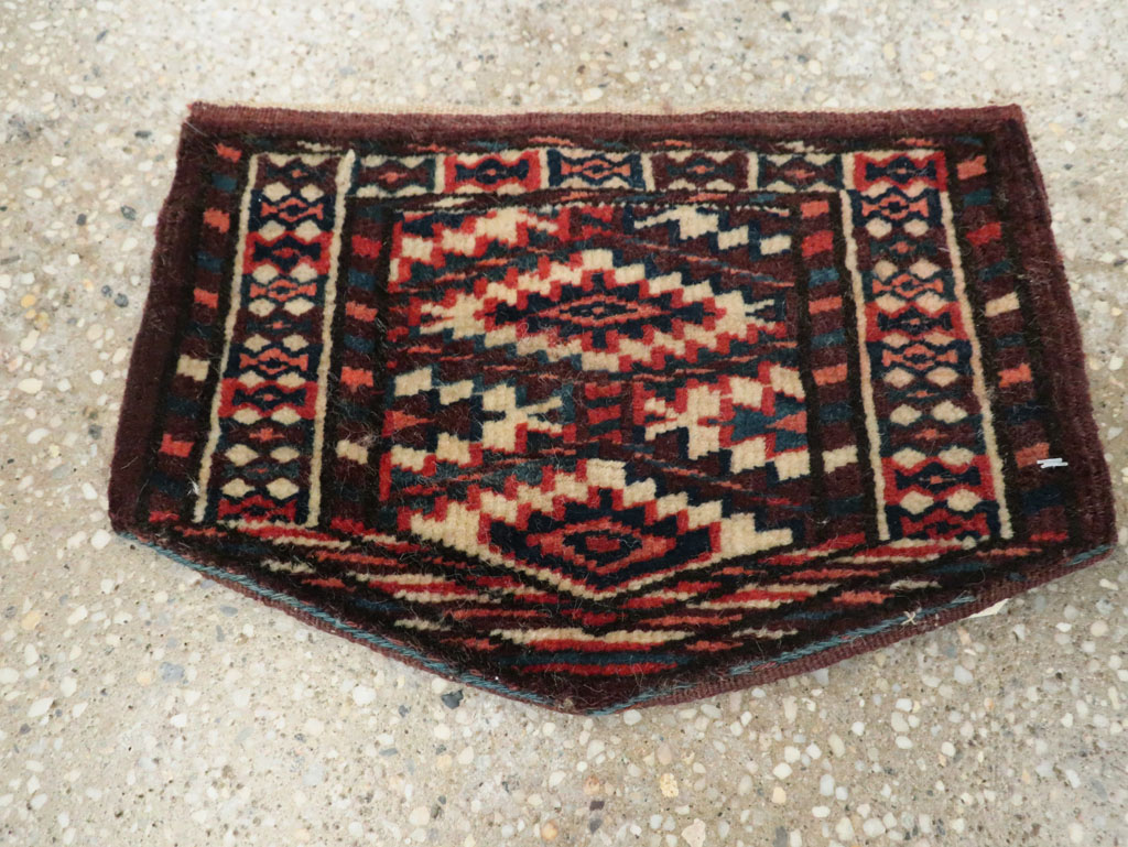 Vintage Central Asian Yamoud Turkoman Throw Rug (Pair: 2 of 2), No.29663 - Galerie Shabab