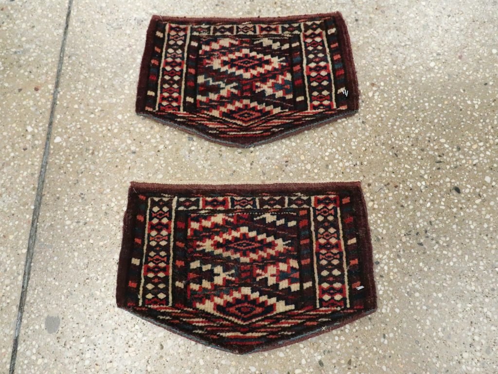 Vintage Central Asian Yamoud Turkoman Throw Rug (Pair: 2 of 2), No.29663 - Galerie Shabab