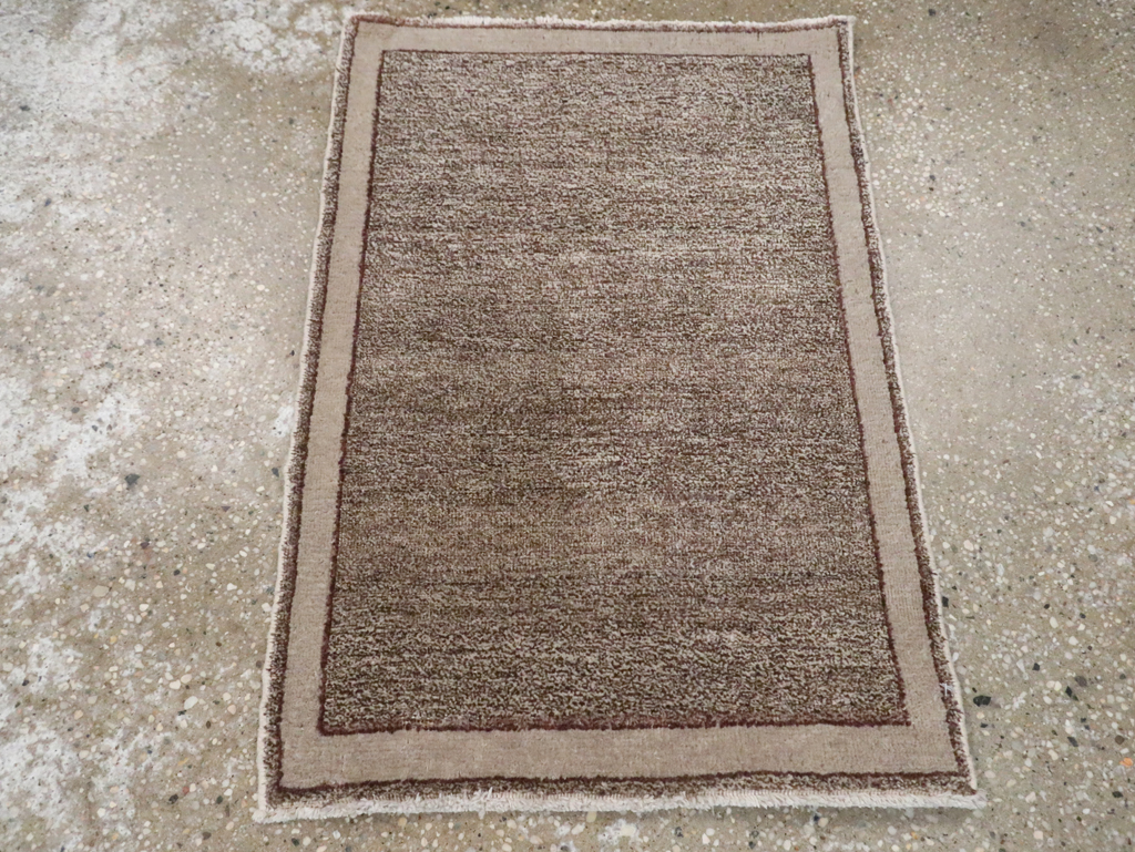 Vintage Persian Mashad Small Throw Rug, No.29665 - Galerie Shabab