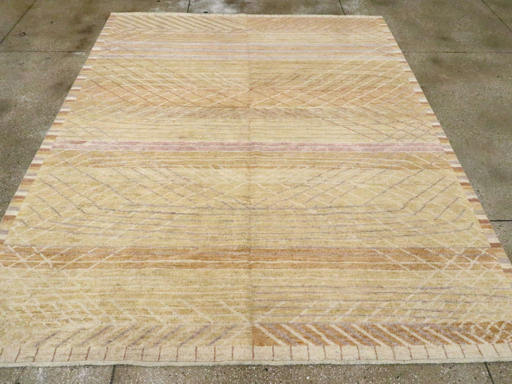 Swedish Inspired Contemporary Turkish Anatolian Room Size Carpet, No.29669 - Galerie Shabab