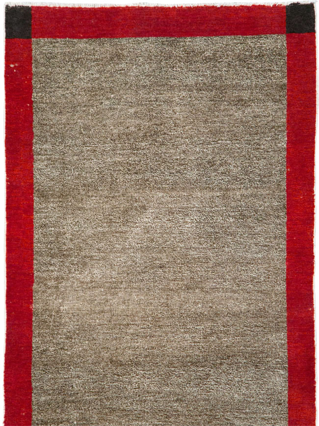 Vintage Persian Mashad Art Deco Style Carpet, No.29671 - Galerie Shabab