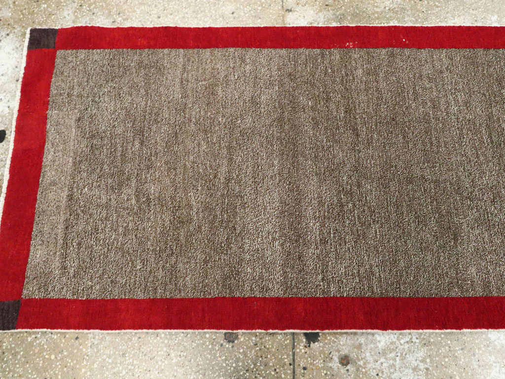 Vintage Persian Mashad Art Deco Style Carpet, No.29671 - Galerie Shabab