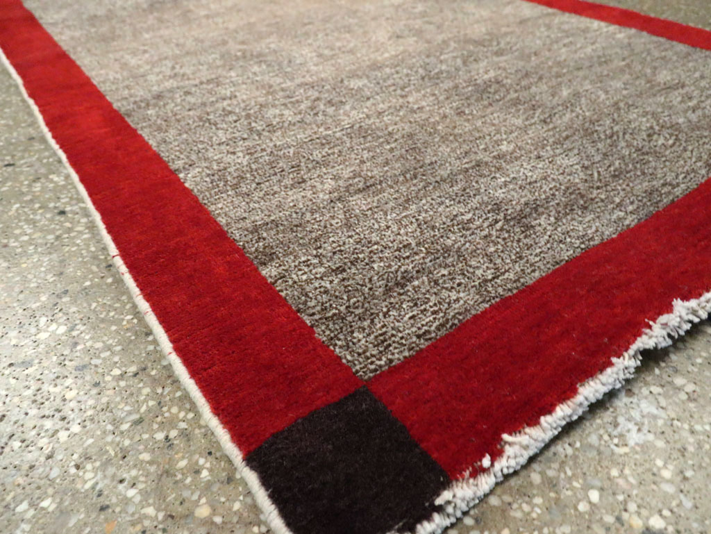 Vintage Persian Mashad Art Deco Style Carpet, No.29671 - Galerie Shabab