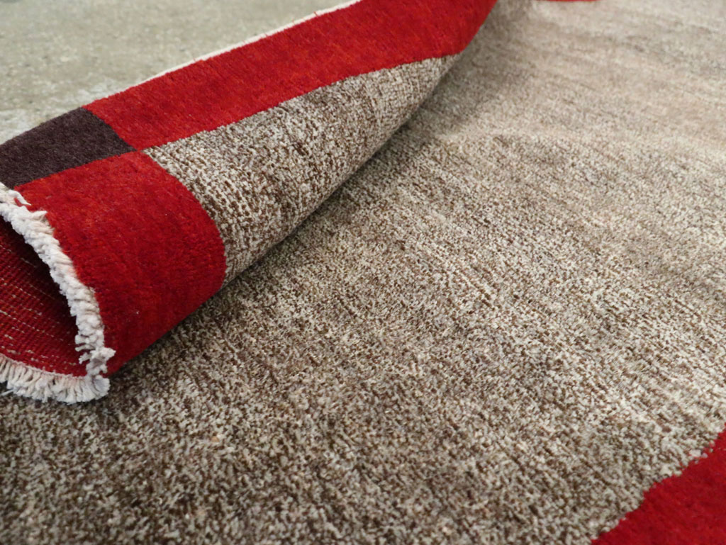 Vintage Persian Mashad Art Deco Style Carpet, No.29671 - Galerie Shabab