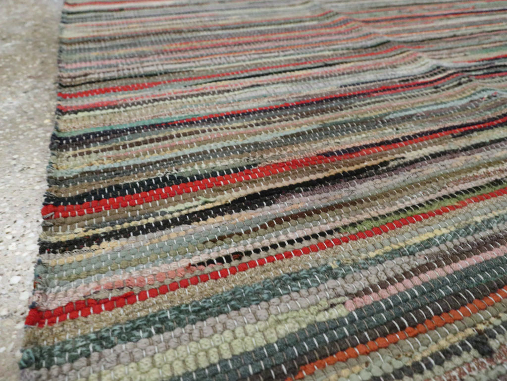 Vintage American Small Rag Rug, No.29674 - Galerie Shabab