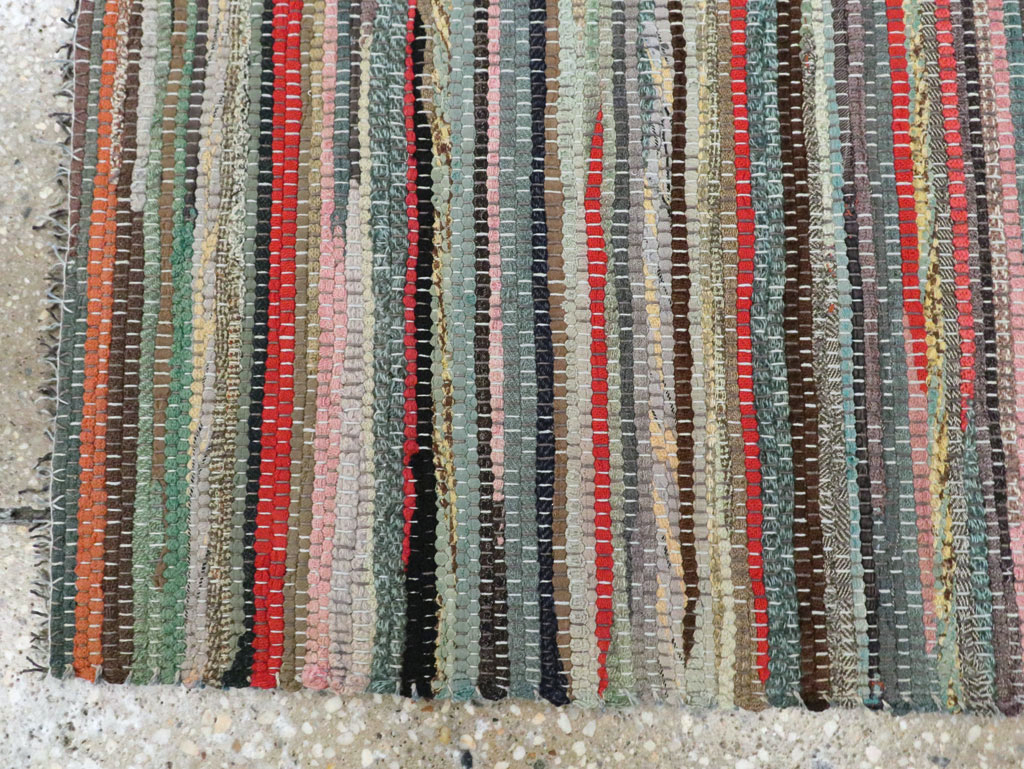 Vintage American Small Rag Rug, No.29674 - Galerie Shabab