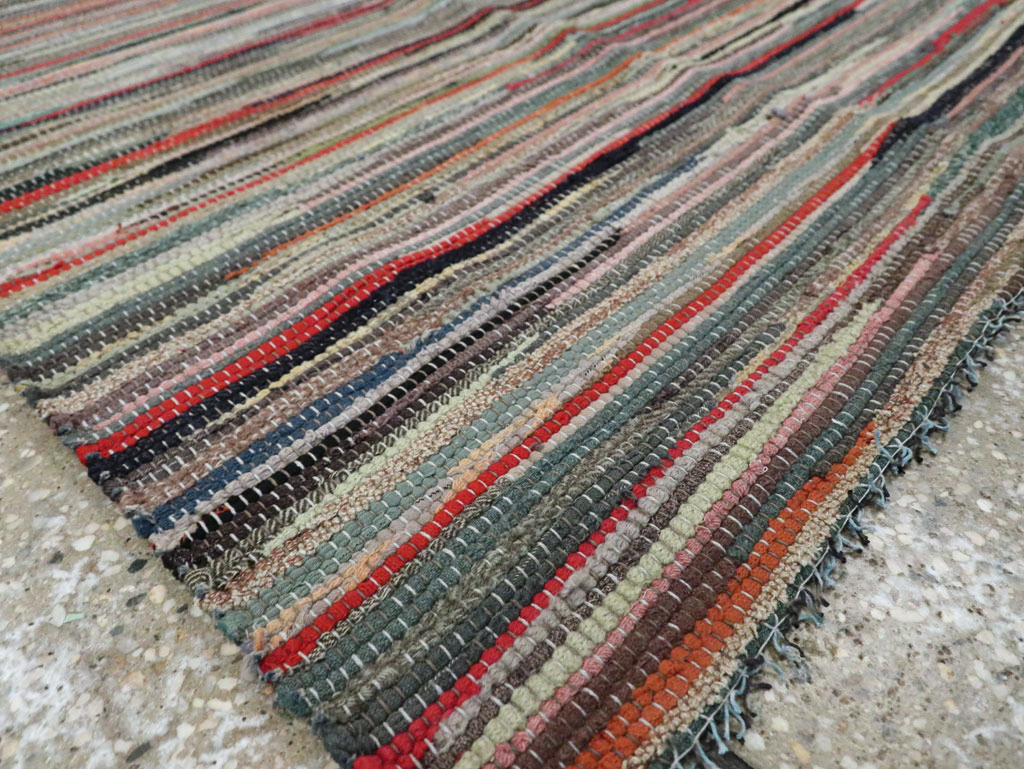 Vintage American Small Rag Rug, No.29674 - Galerie Shabab