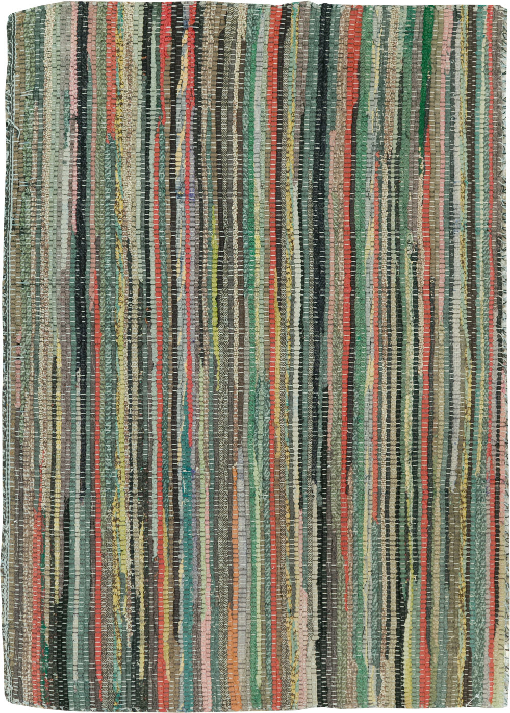 Vintage American Rag Rug, No.29675 - Galerie Shabab