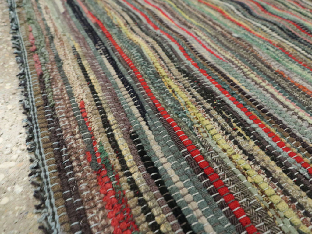 Vintage American Rag Rug, No.29675 - Galerie Shabab