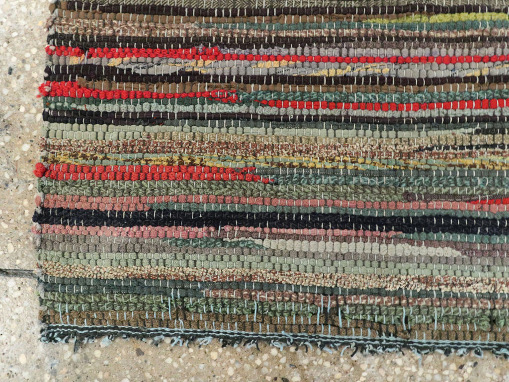 Vintage American Rag Rug, No.29675 - Galerie Shabab