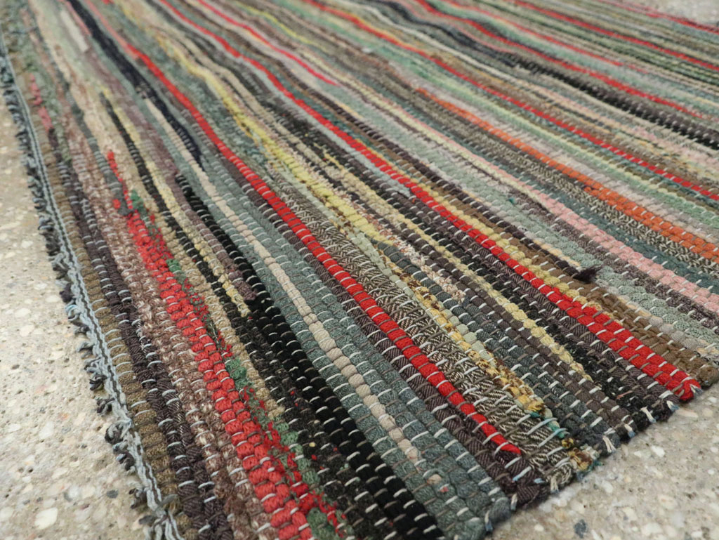 Vintage American Rag Rug, No.29675 - Galerie Shabab