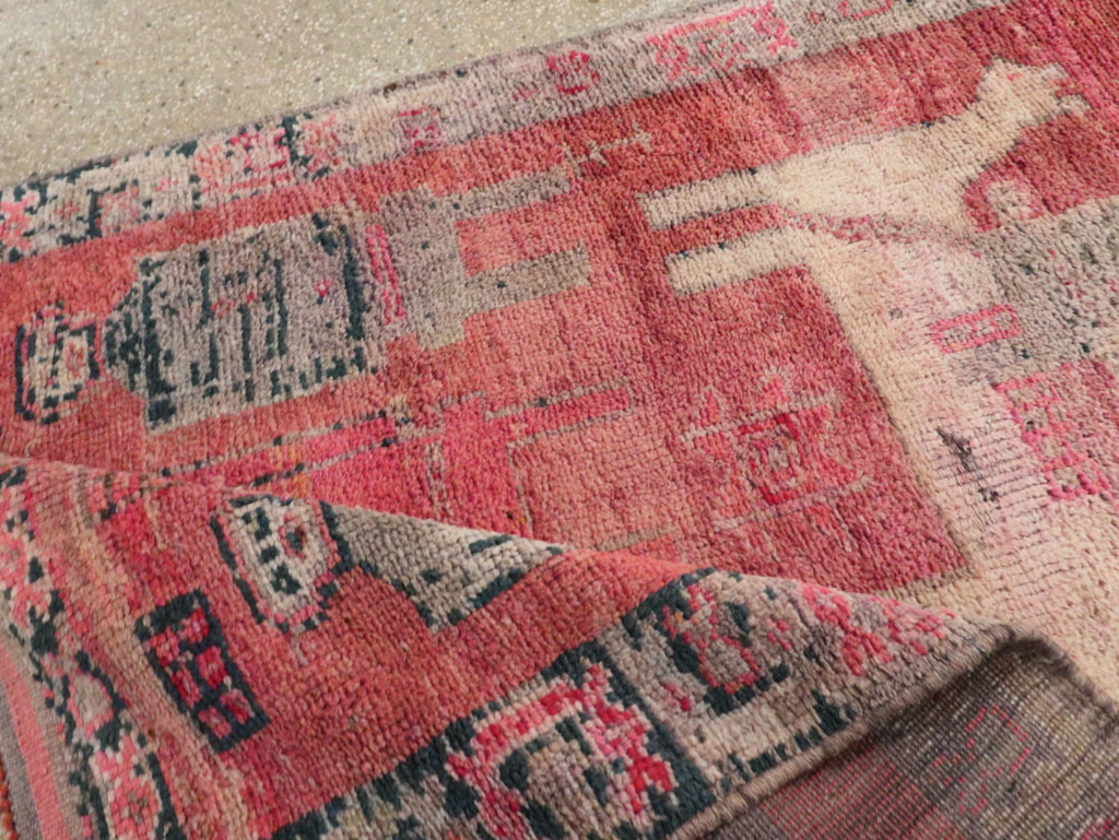 Vintage Turkish Anatolian Pictorial Runner, No.29676 - Galerie Shabab