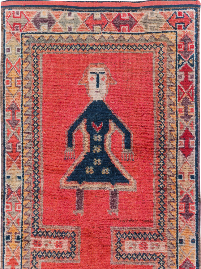 Vintage Turkish Anatolian Pictorial Runner, No.29677 - Galerie Shabab